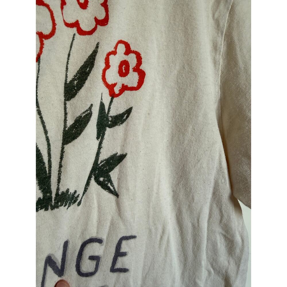 Imogene + Willie Strange Days Flower Graphic Tee Cream XL - Picture 4 of 8